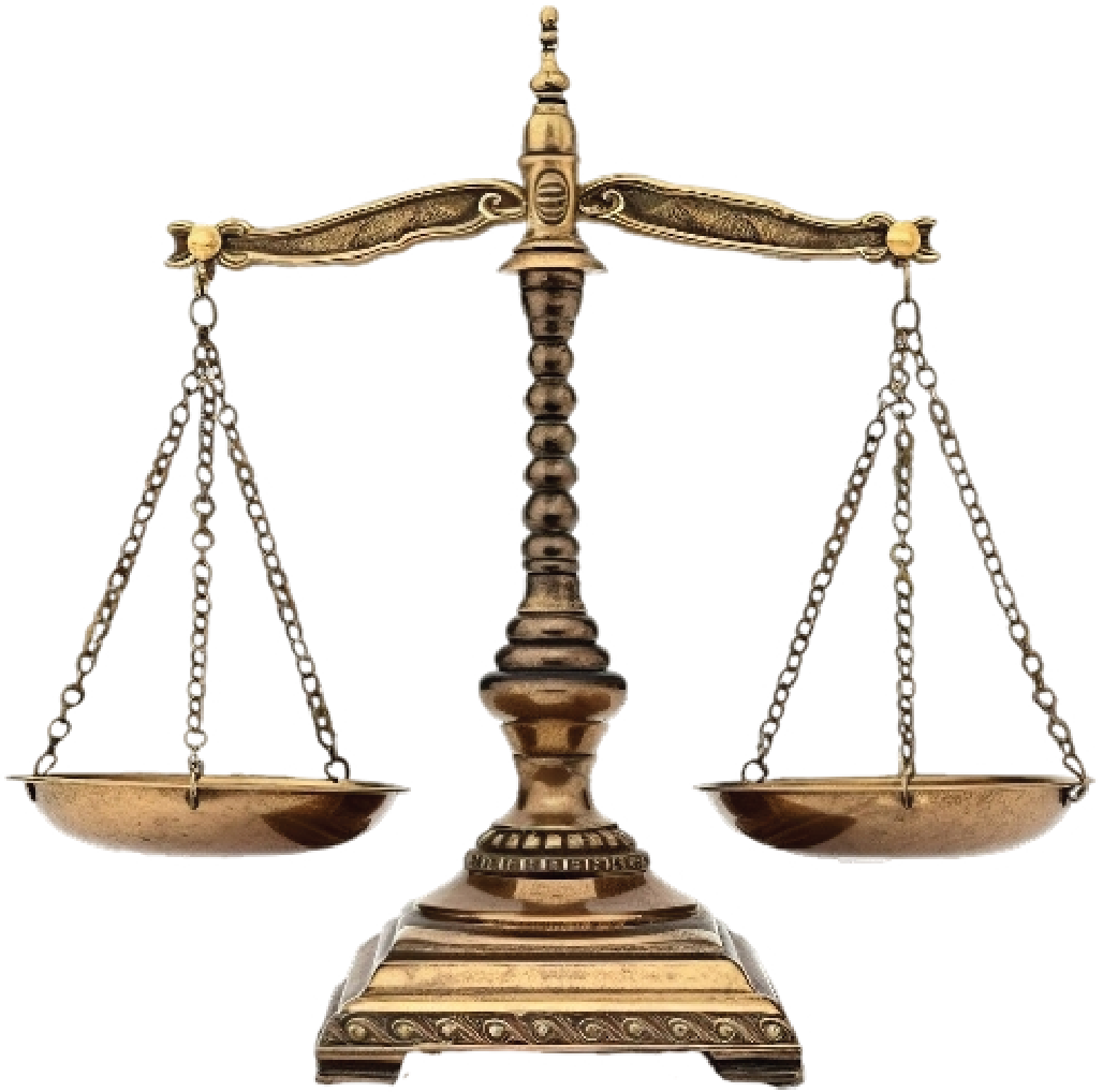 Balança representando justiça, princípios e valores do advogado